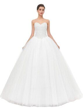 Elegant Women's Ball Gown Wedding Dress | Bridal Gown, Formal Evening Wear